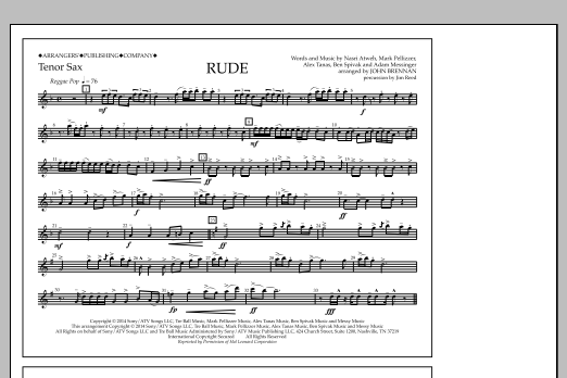 Download John Brennan Rude - Tenor Sax Sheet Music