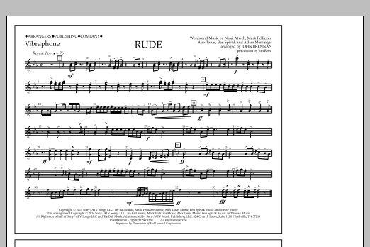 Download John Brennan Rude - Vibraphone Sheet Music