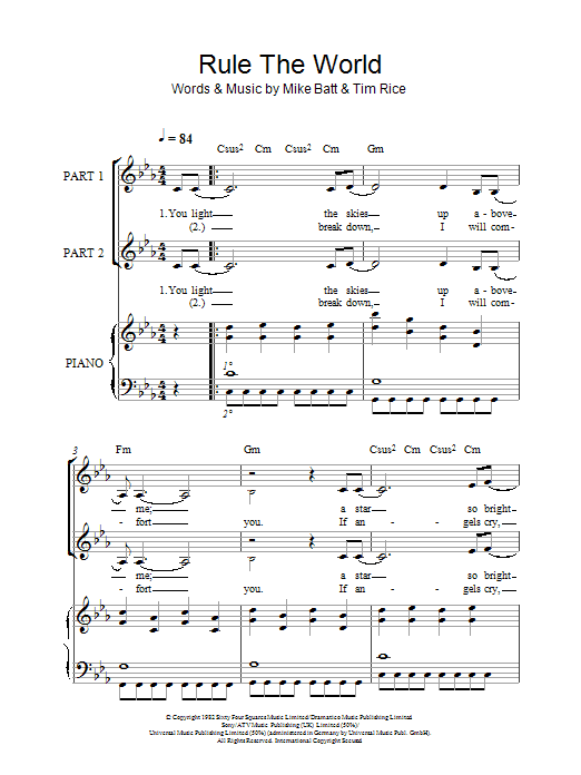 Download Take That Rule The World (from Stardust) Sheet Music