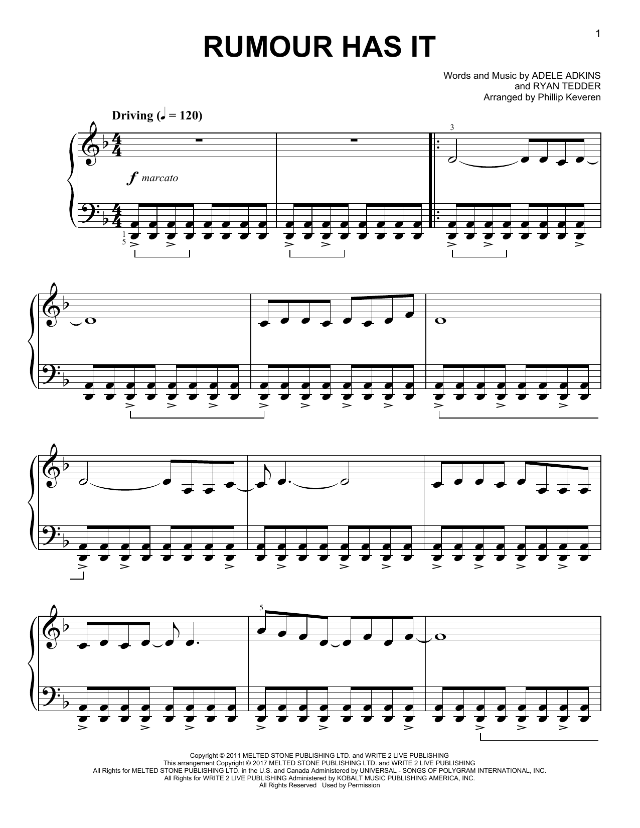 Download Adele Rumour Has It [Classical version] (arr. Sheet Music