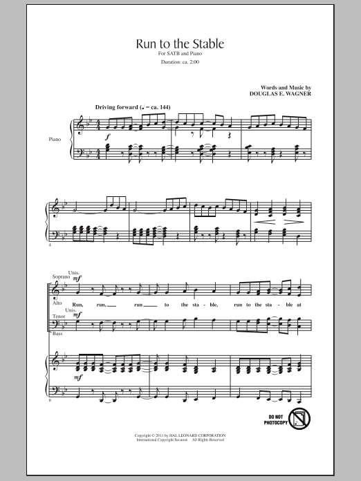 Download Douglas E. Wagner Run To The Stable Sheet Music