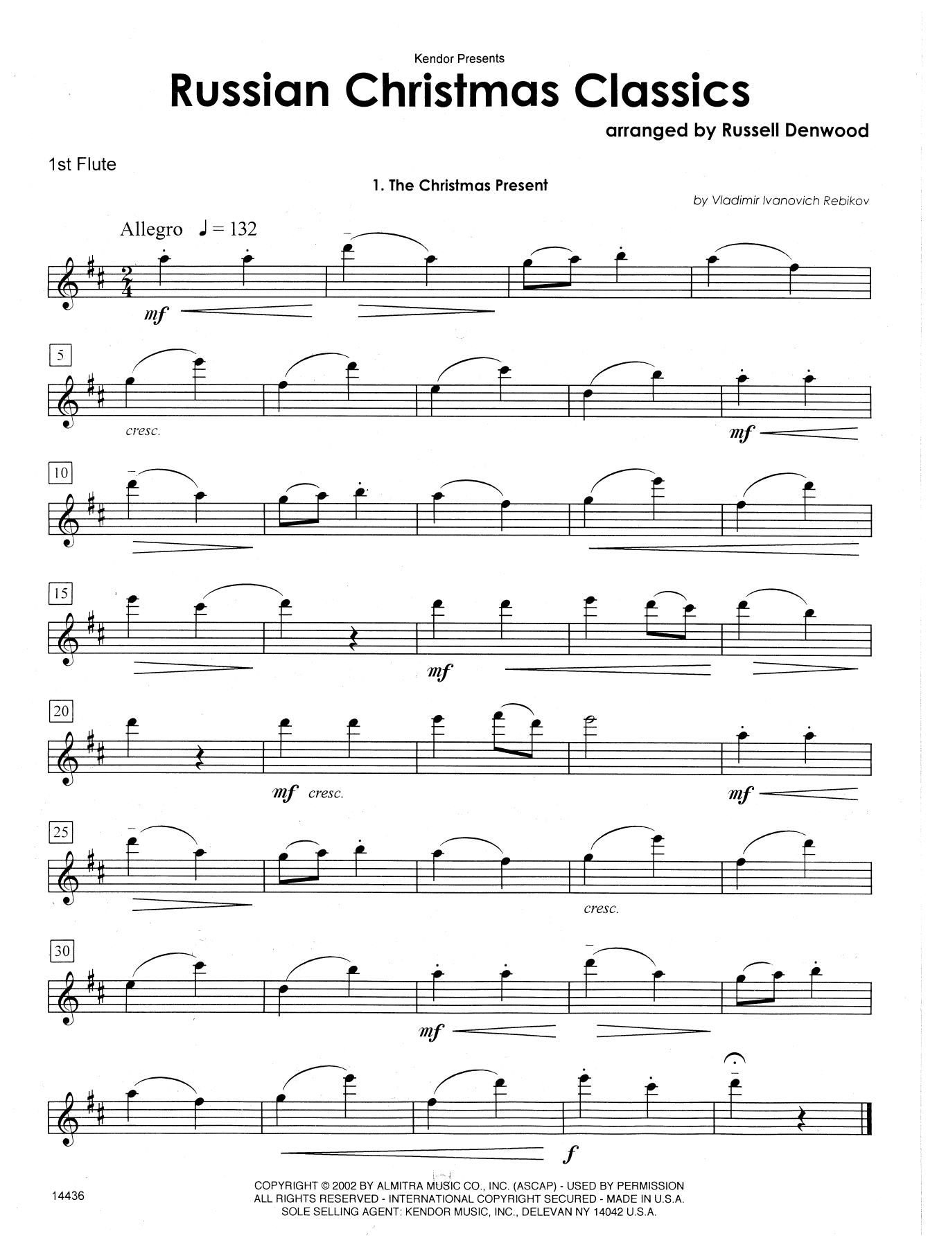Download Russell Denwood Russian Christmas Classics - 1st Flute Sheet Music
