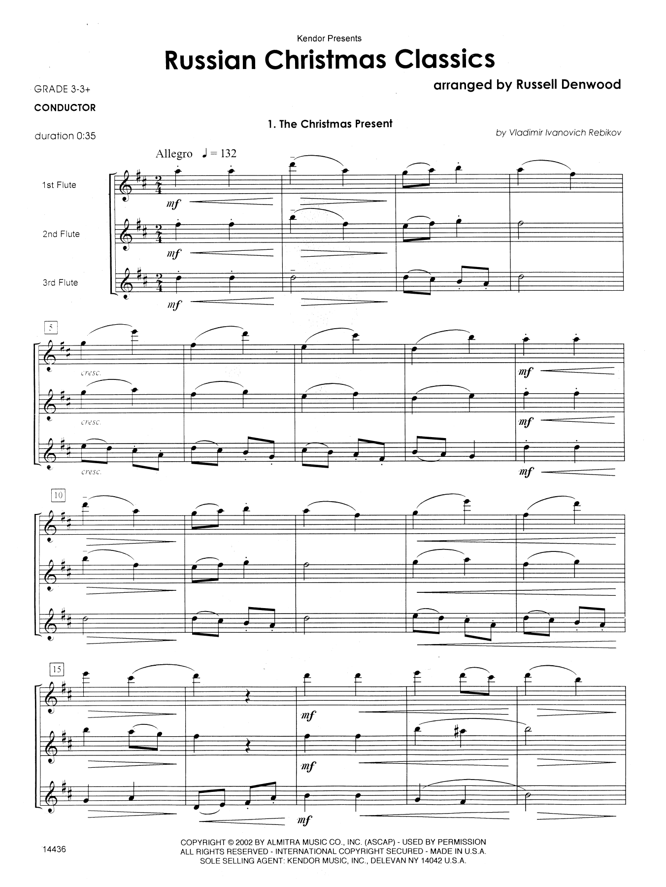 Download Russell Denwood Russian Christmas Classics - Full Score Sheet Music