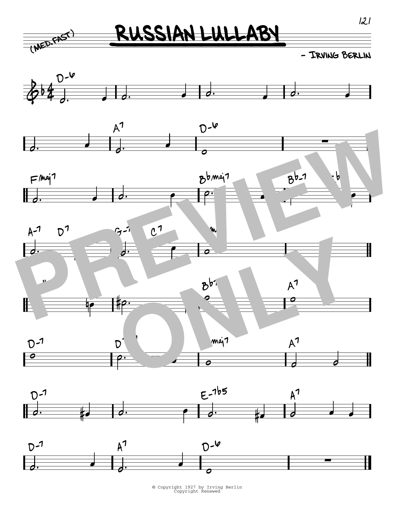 Download John Coltrane Russian Lullaby Sheet Music
