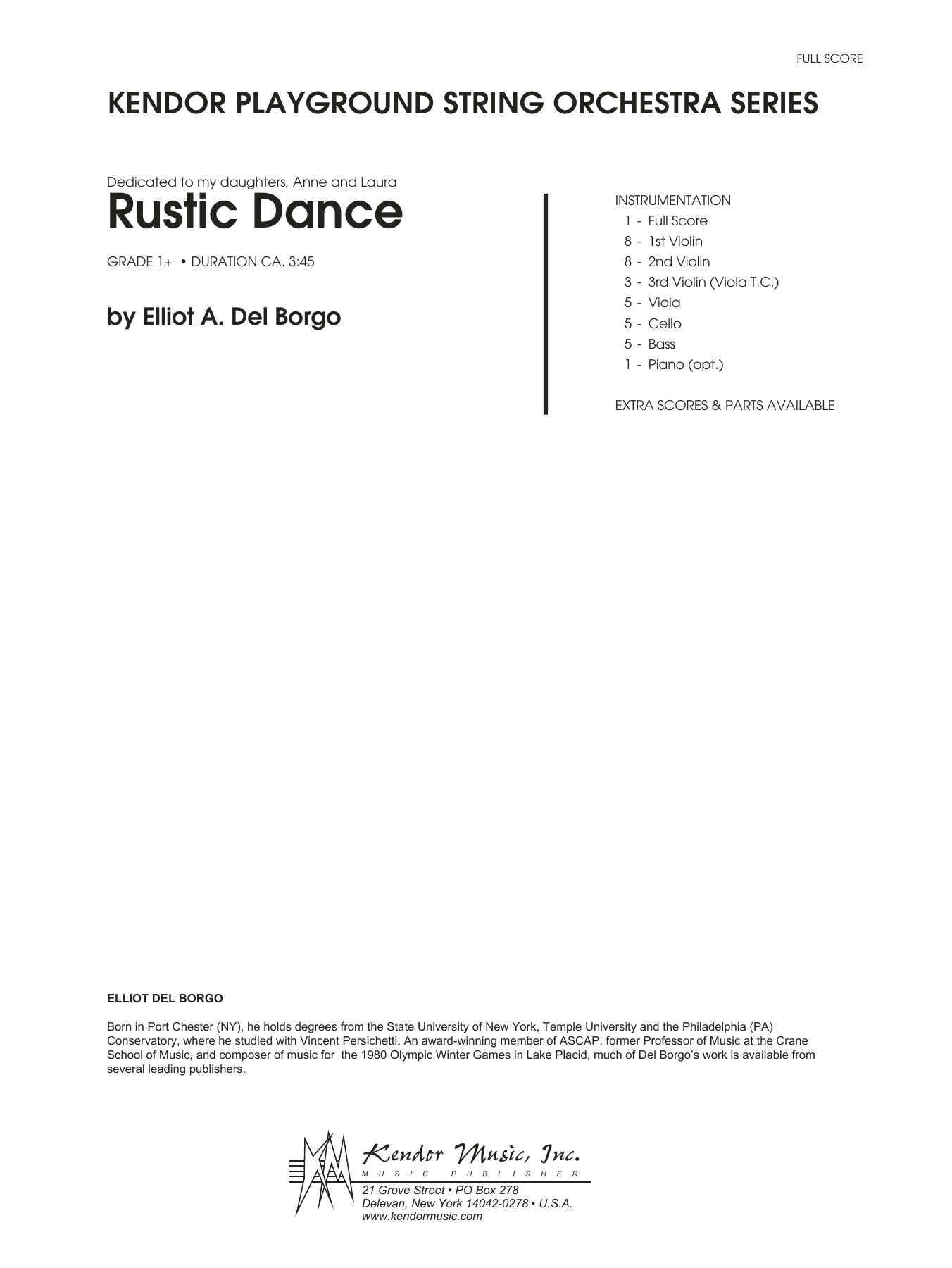 Download Elliot A. Del Borgo Rustic Dance - Full Score Sheet Music