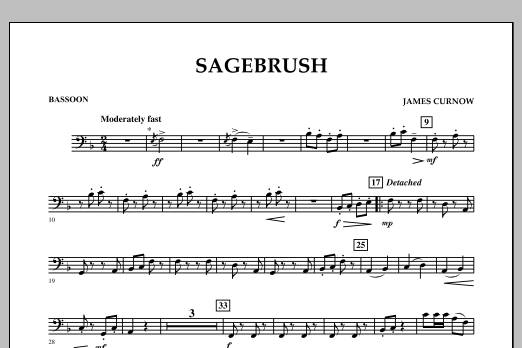 Download James Curnow Sagebrush - Bassoon Sheet Music