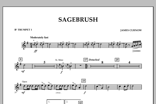 Download James Curnow Sagebrush - Bb Trumpet 1 Sheet Music