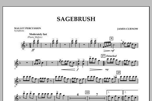 Download James Curnow Sagebrush - Mallet Percussion Sheet Music
