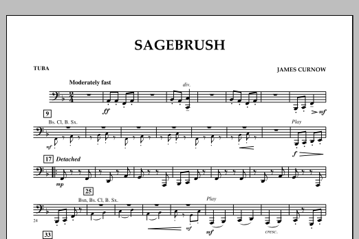 Download James Curnow Sagebrush - Tuba Sheet Music