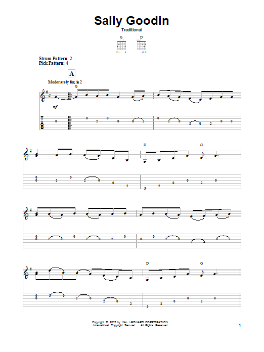 Download Traditional Sally Goodin Sheet Music
