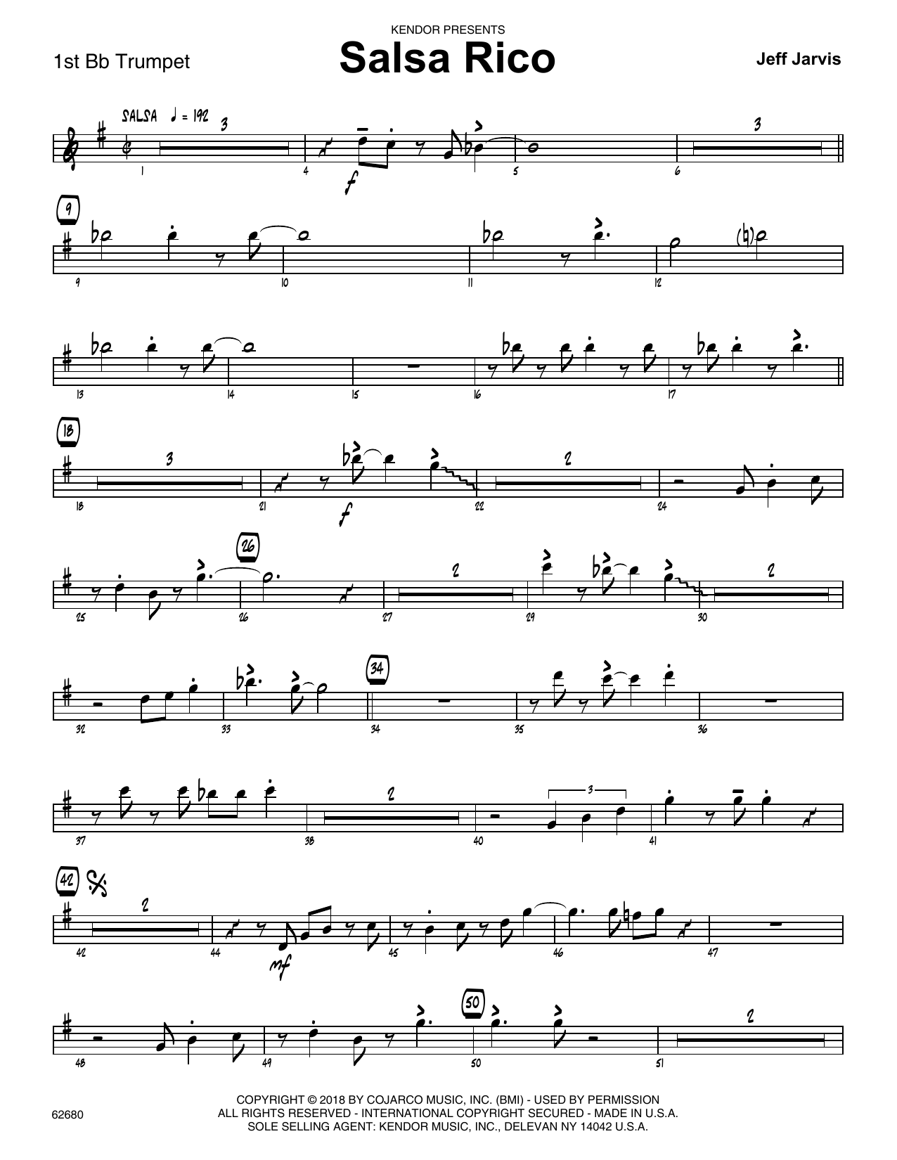 Download Jeff Jarvis Salsa Rico - 1st Bb Trumpet Sheet Music