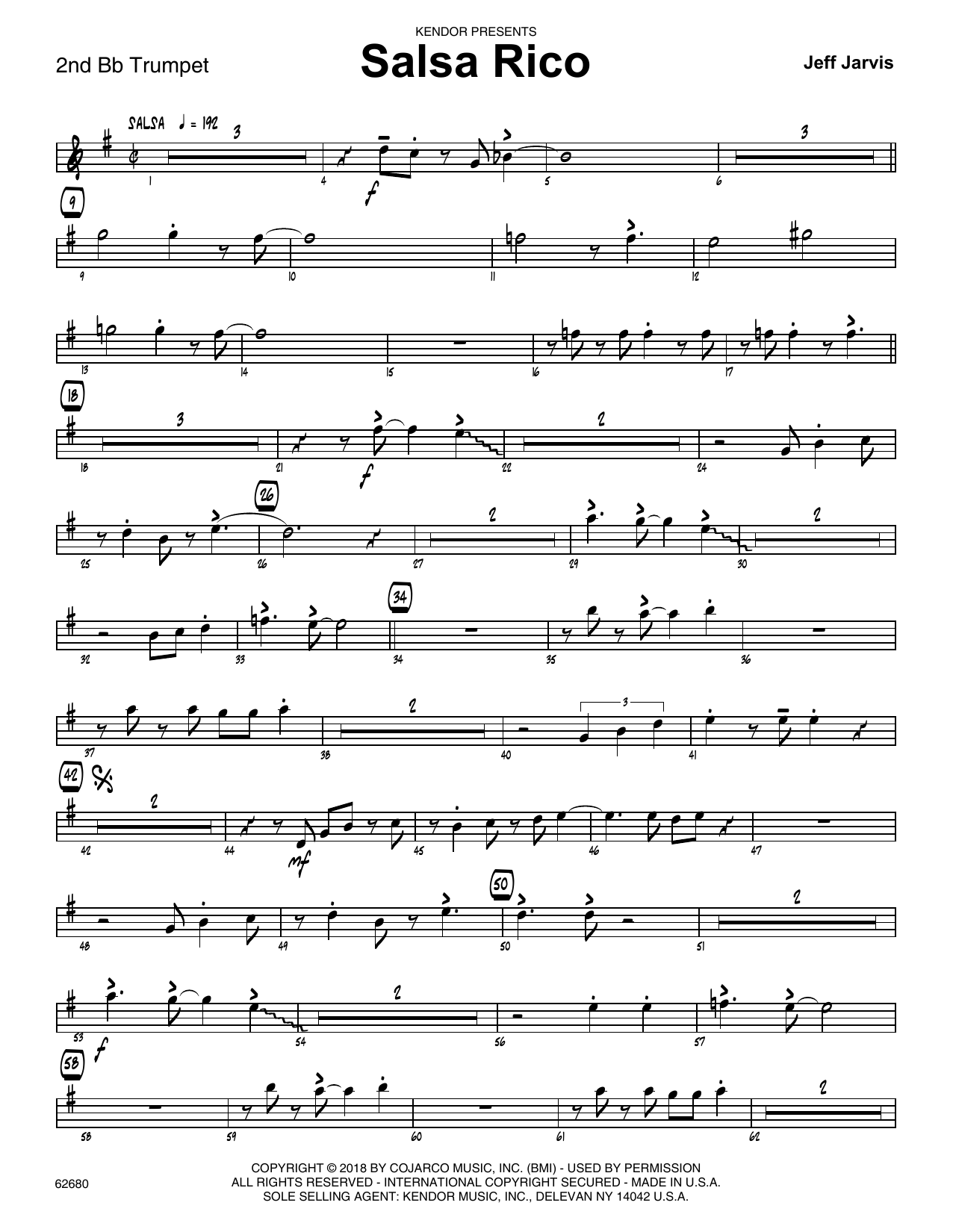 Download Jeff Jarvis Salsa Rico - 2nd Bb Trumpet Sheet Music