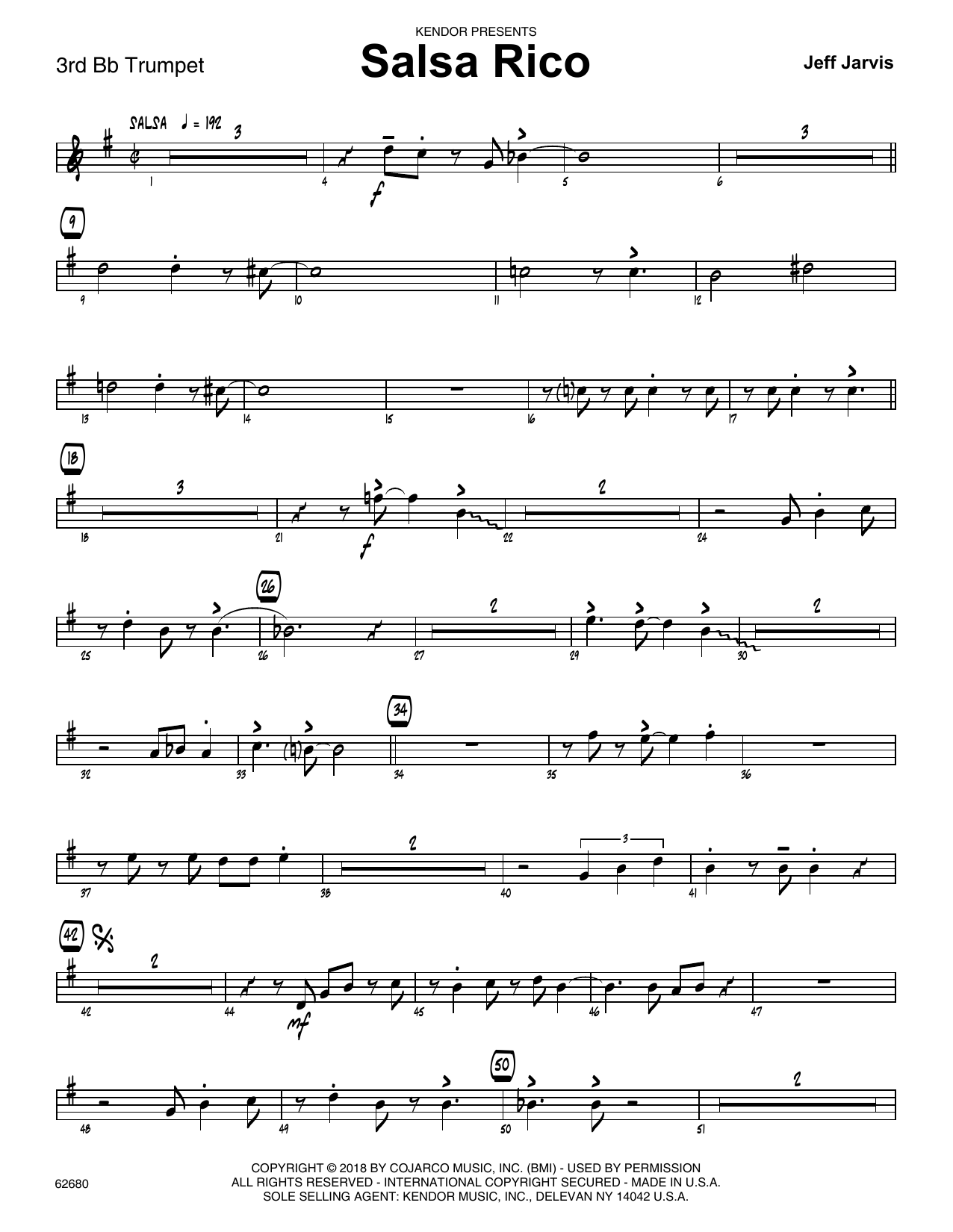 Download Jeff Jarvis Salsa Rico - 3rd Bb Trumpet Sheet Music