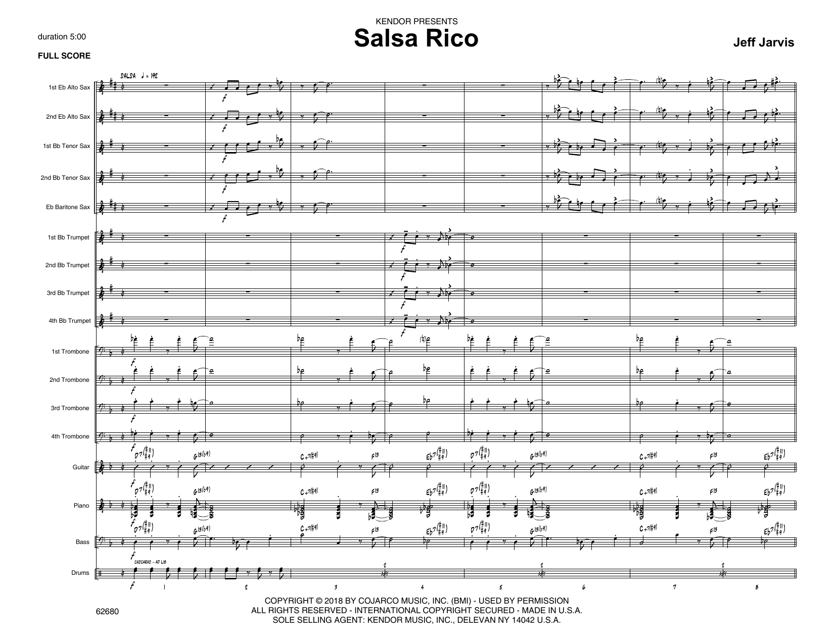 Download Jeff Jarvis Salsa Rico - Full Score Sheet Music