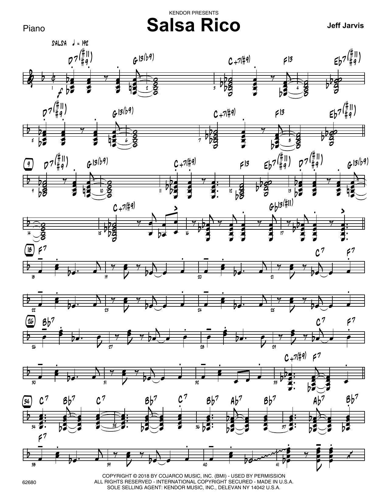 Download Jeff Jarvis Salsa Rico - Piano Sheet Music