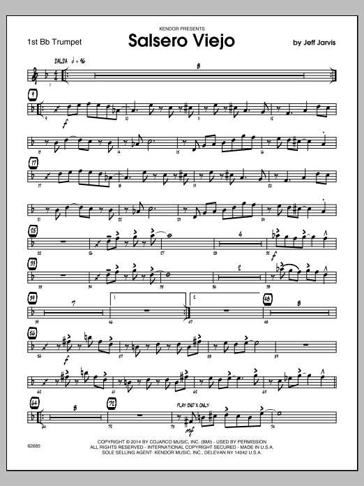 Download Jeff Jarvis Salsero Viejo - 1st Bb Trumpet Sheet Music
