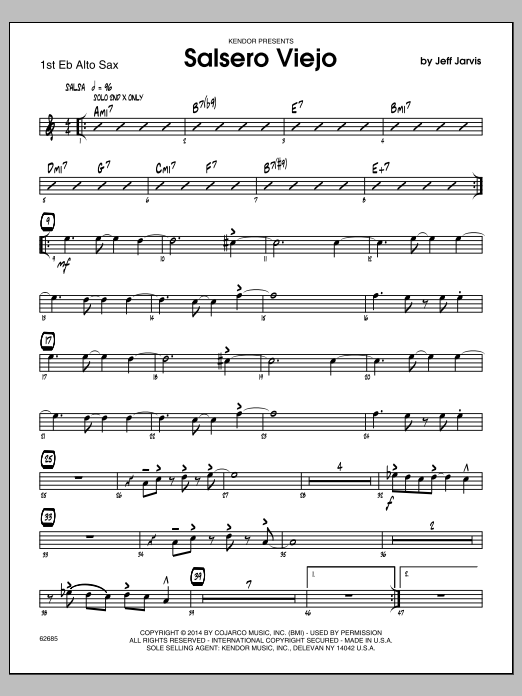 Download Jeff Jarvis Salsero Viejo - 1st Eb Alto Saxophone Sheet Music