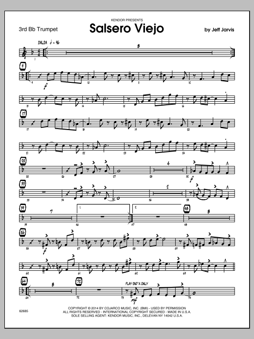 Download Jeff Jarvis Salsero Viejo - 3rd Bb Trumpet Sheet Music