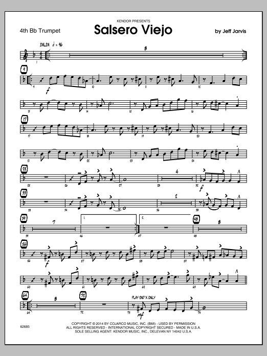 Download Jeff Jarvis Salsero Viejo - 4th Bb Trumpet Sheet Music