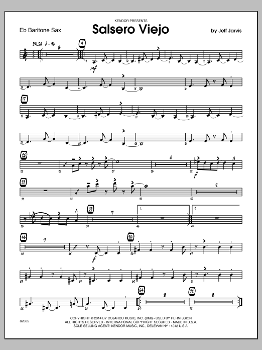 Download Jeff Jarvis Salsero Viejo - Eb Baritone Sax Sheet Music