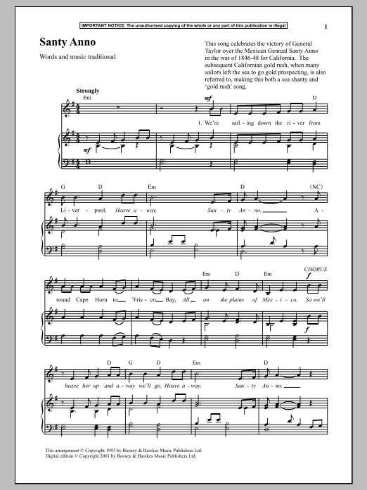 Download Traditional Santy Anno Sheet Music