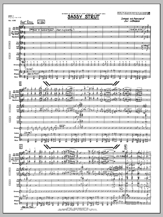 Download John LaBarbara Sassy Strut - Full Score Sheet Music