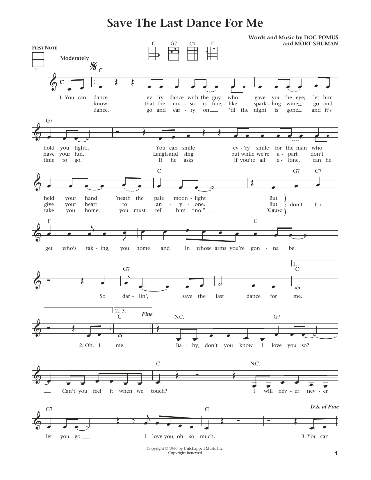 Download The Drifters Save The Last Dance For Me (from The Da Sheet Music