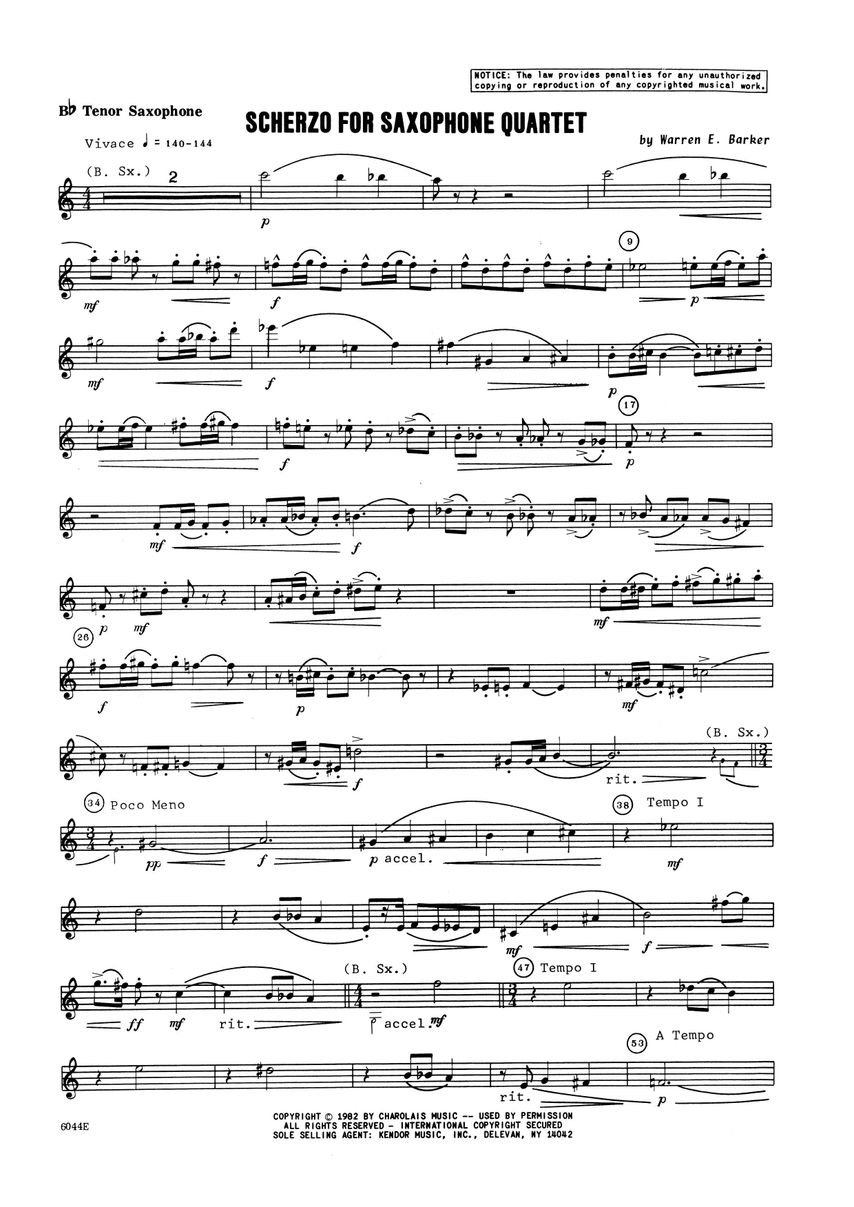 Download Lennie Niehaus Saxafrass - Eb Baritone Saxophone Sheet Music