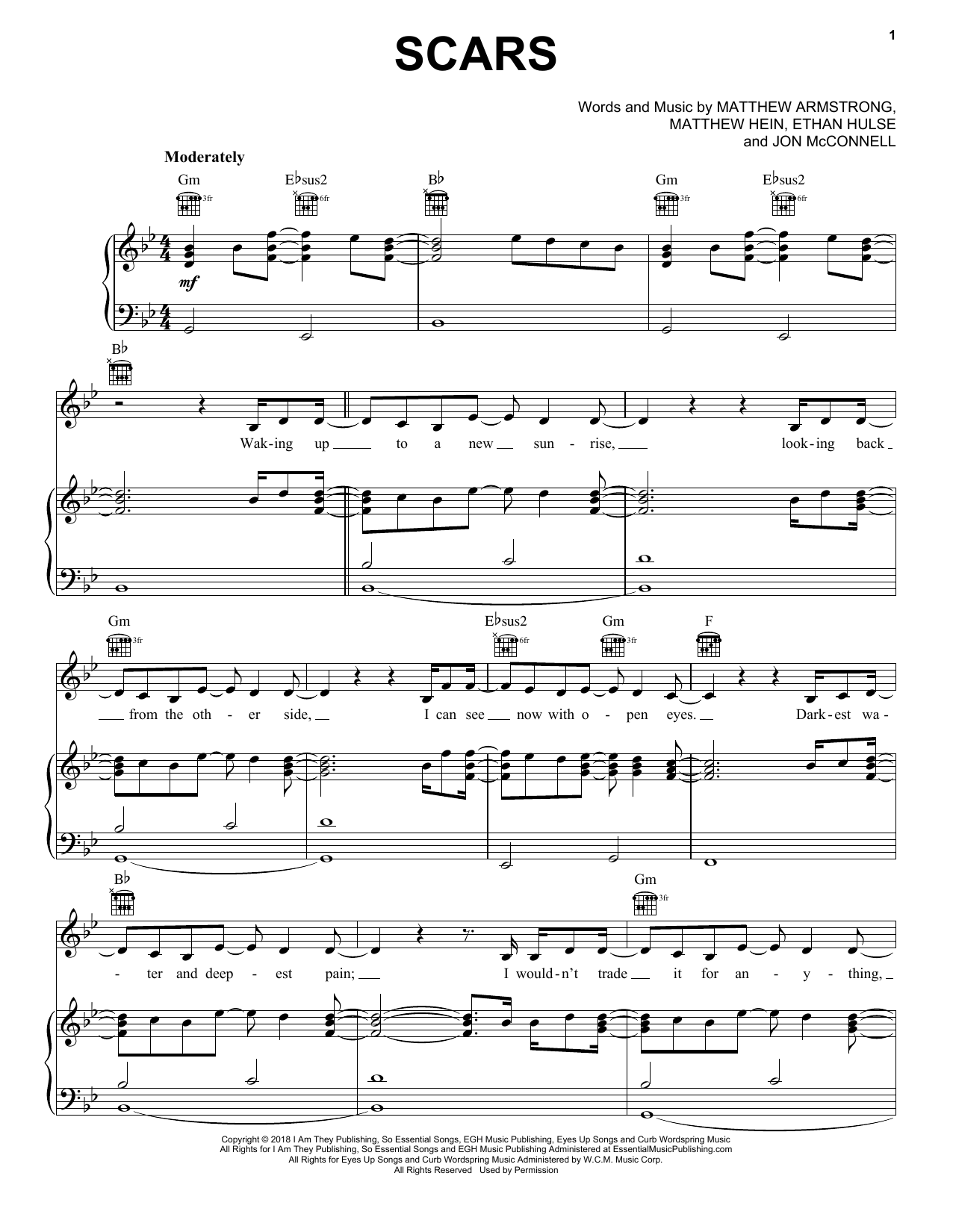 Download I Am They Scars Sheet Music