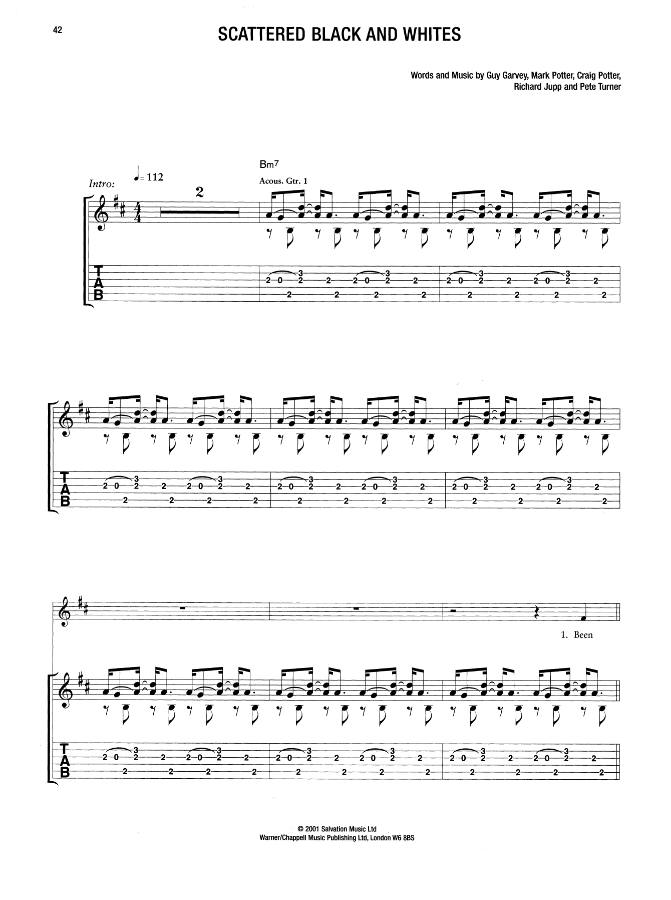 Download Elbow Scattered Black And Whites Sheet Music