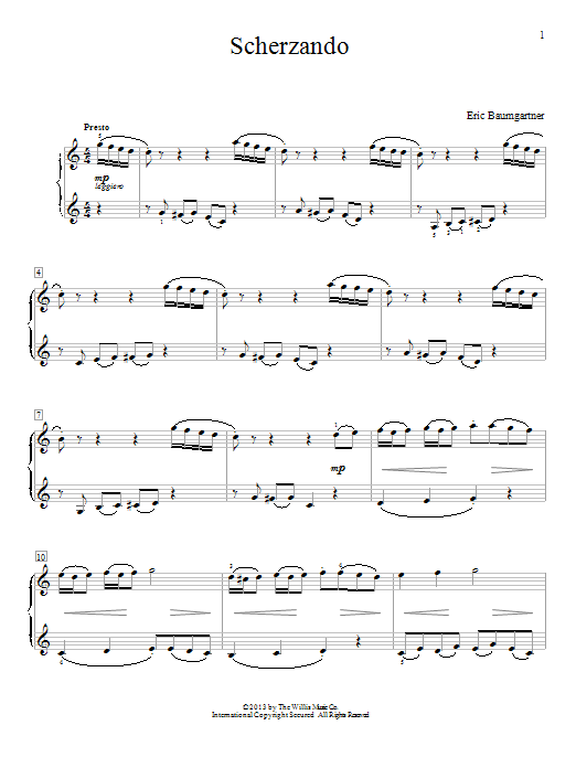 Download Eric Baumgartner Scherzando Sheet Music