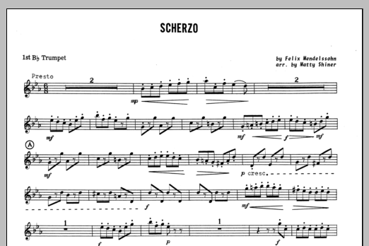Download Shiner Scherzo - 1st Bb Trumpet Sheet Music