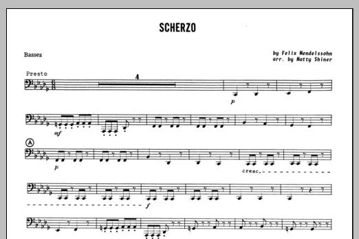 Download Shiner Scherzo - Bass Sheet Music