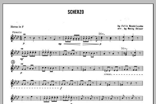 Download Shiner Scherzo - Horn in F Sheet Music