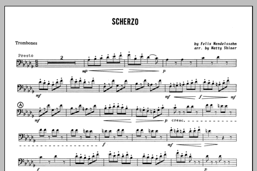 Download Shiner Scherzo - Trombone Sheet Music
