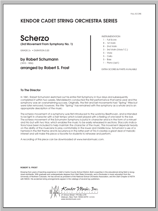 Download Frost Scherzo (3rd Movement From Symphony No. Sheet Music