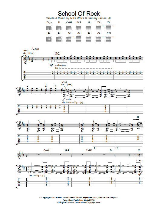Download Mike White and Samuel Buonaugurio School Of Rock (from School of Rock: Th Sheet Music