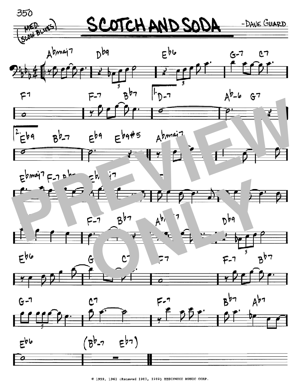 Download The Kingston Trio Scotch And Soda Sheet Music