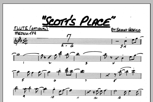 Download Sammy Nestico Scott's Place - Flute Sheet Music