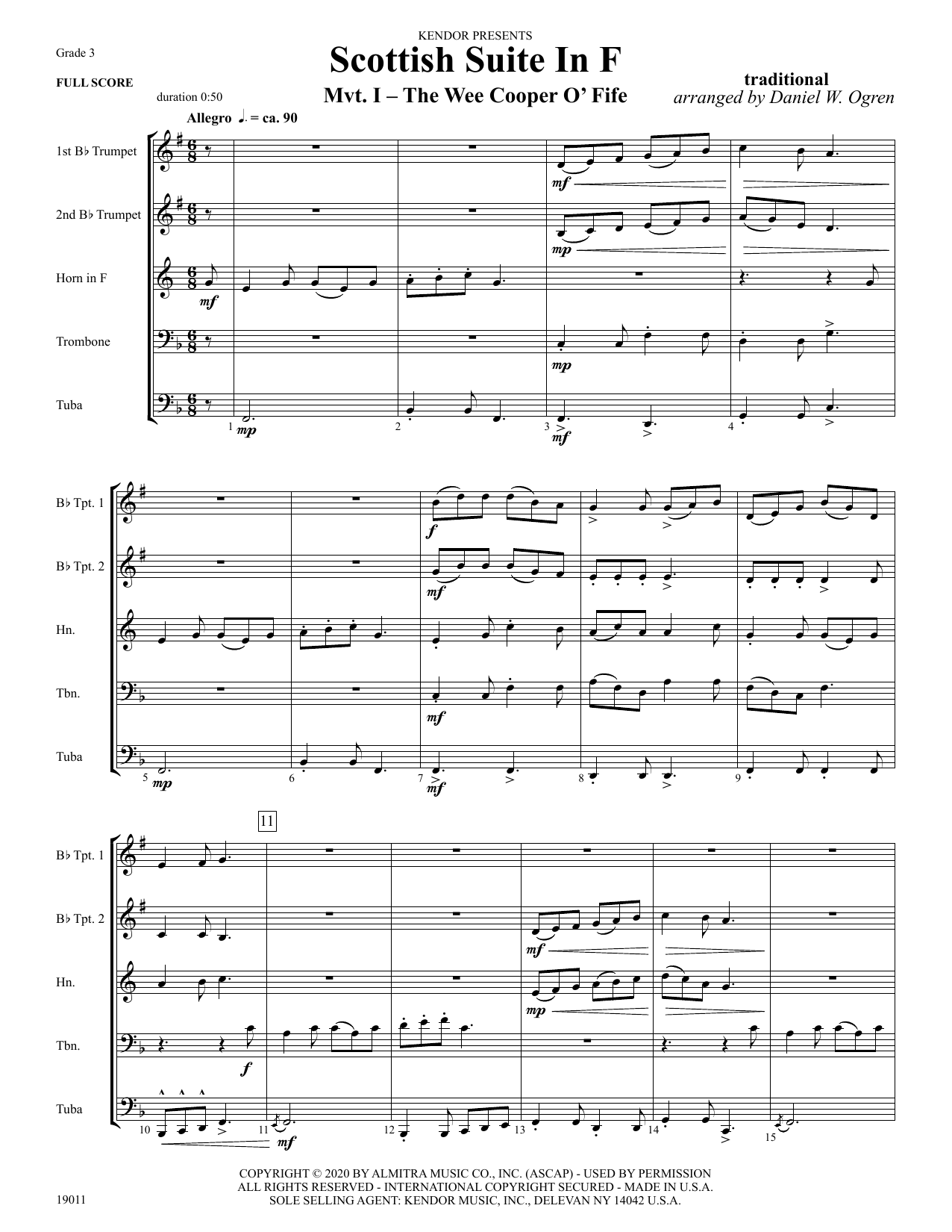 Download Daniel W. Ogren Scottish Suite In F - Full Score Sheet Music
