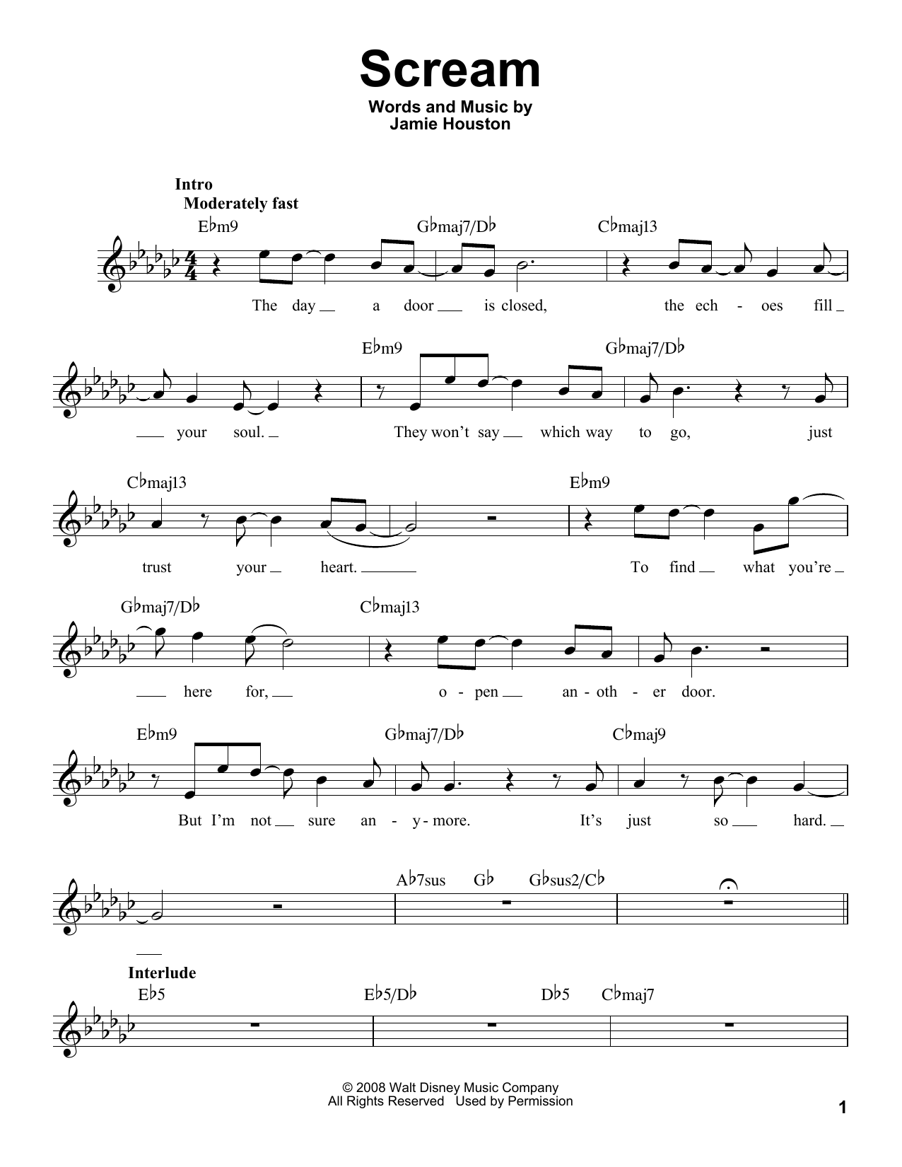 Download High School Musical 3 Scream Sheet Music