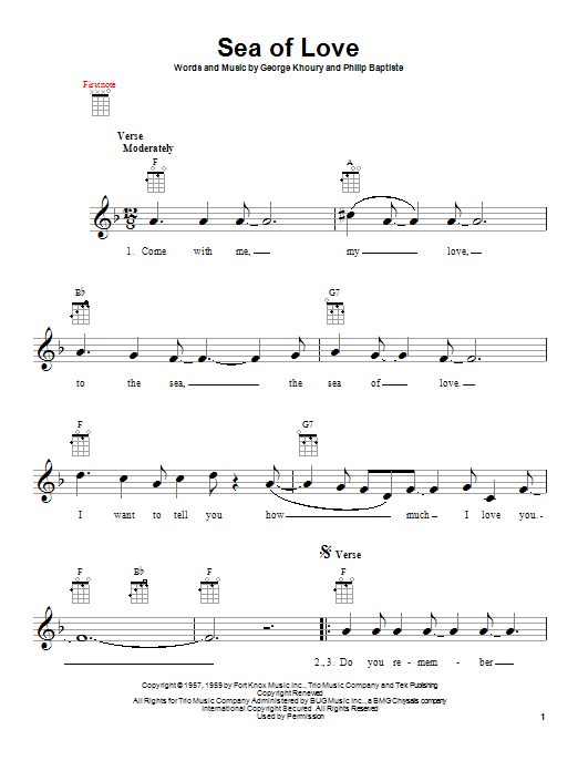 Download Honeydrippers Sea Of Love Sheet Music