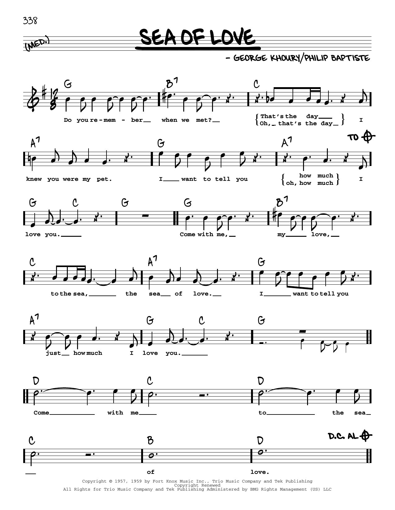 Download Phil Phillips Sea Of Love Sheet Music