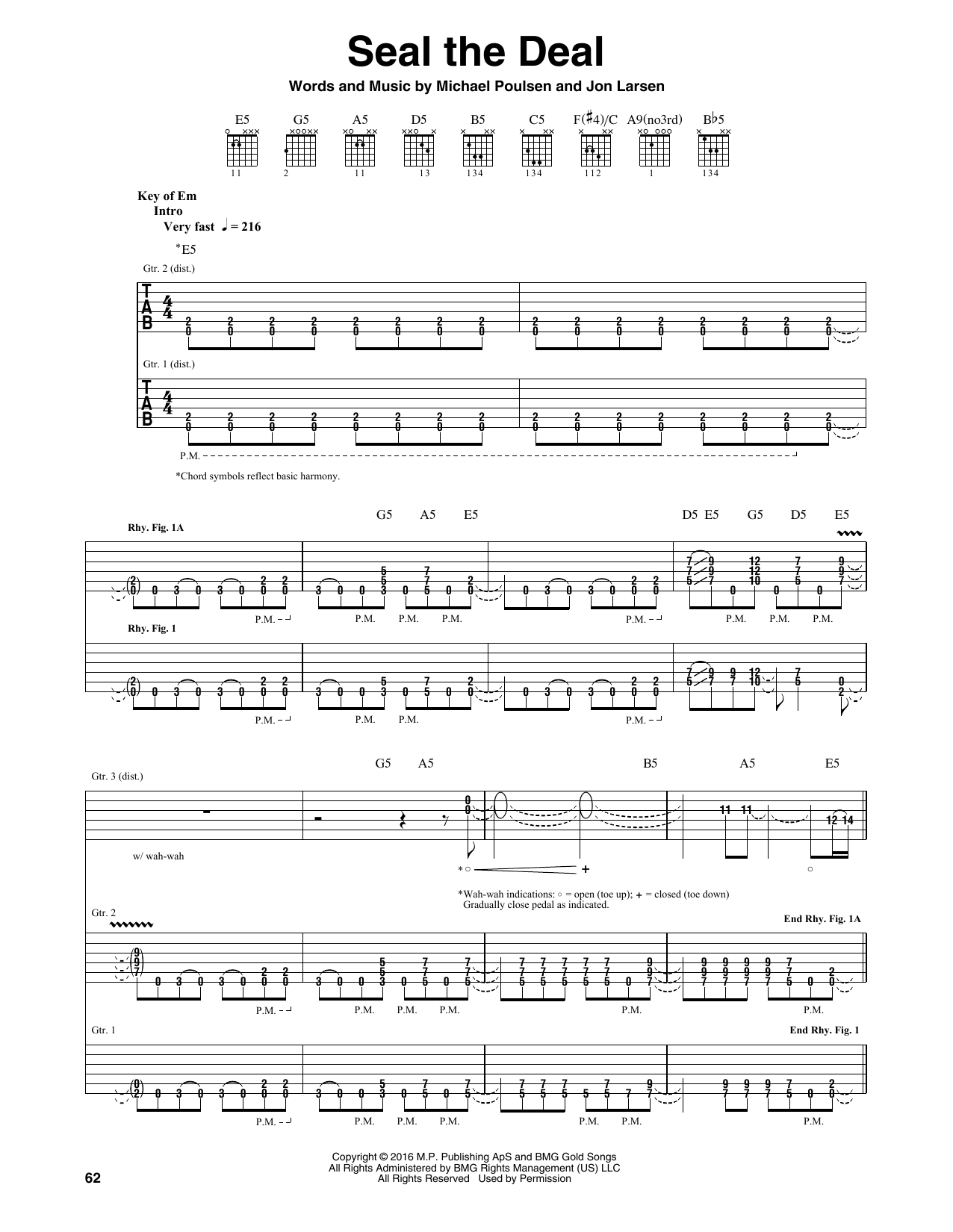 Download Volbeat Seal The Deal Sheet Music