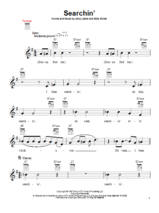 Download The Coasters Searchin' Sheet Music