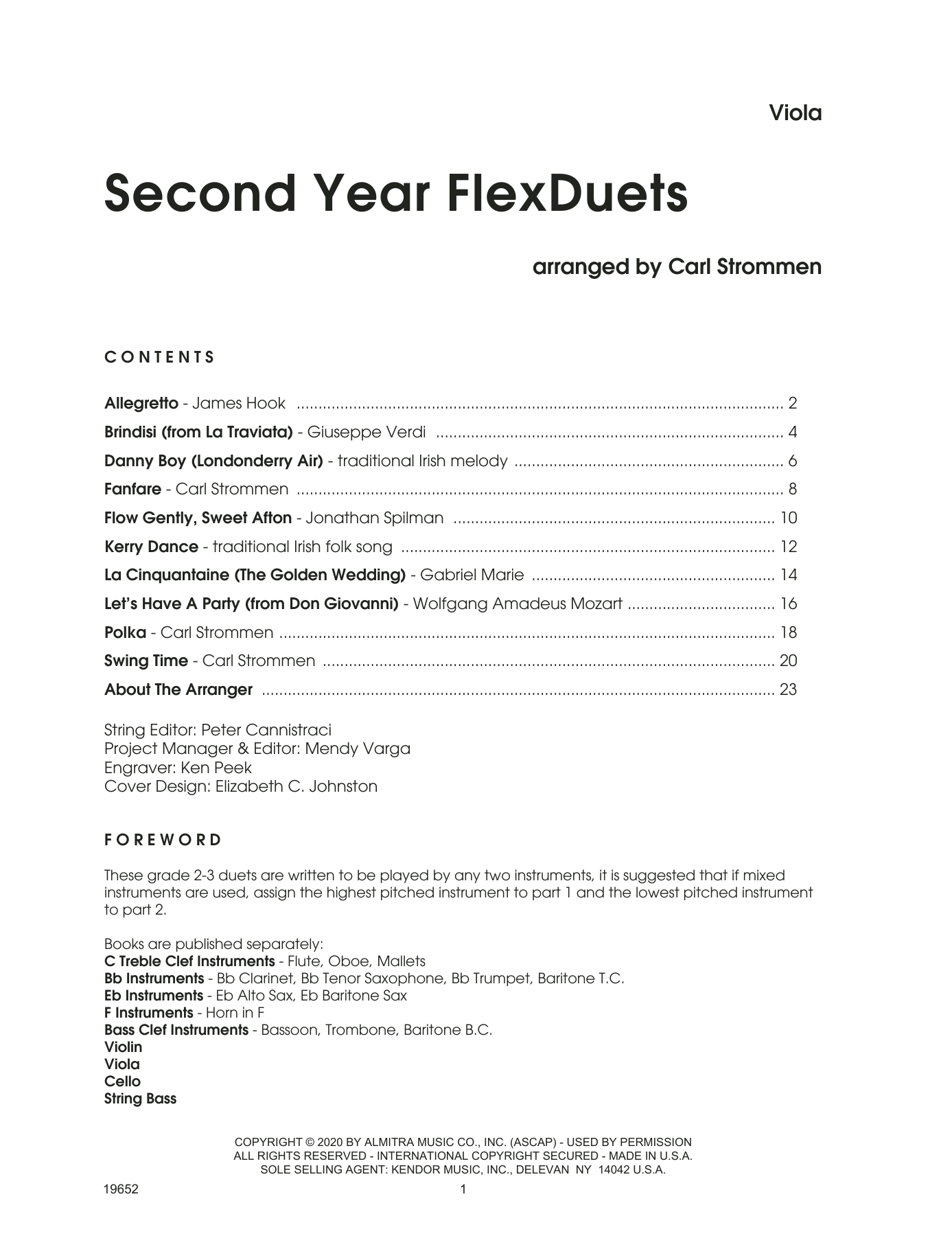 Download Carl Strommen Second Year FlexDuets - Viola Sheet Music