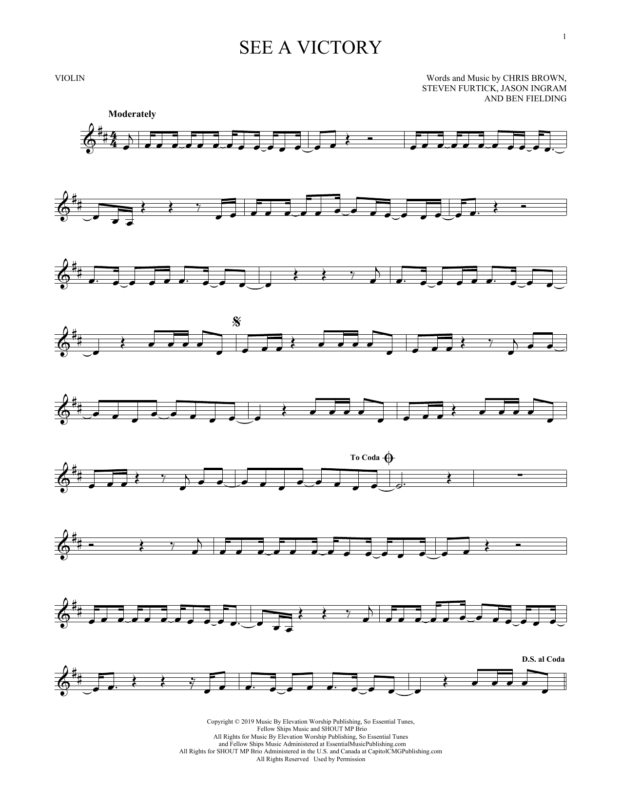 Elevation Worship See A Victory sheet music notes printable PDF score