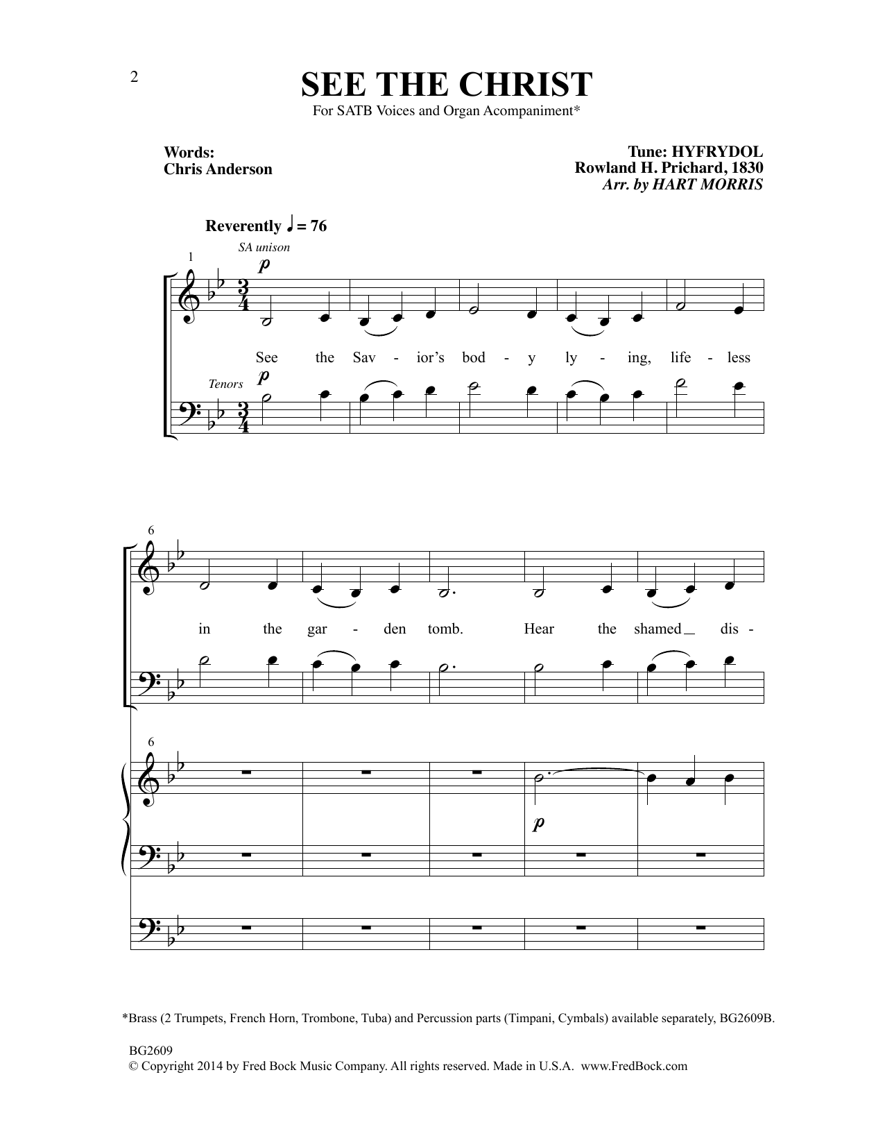 Download Rowland H. Prichard See The Christ (arr. Hart Morris) Sheet Music