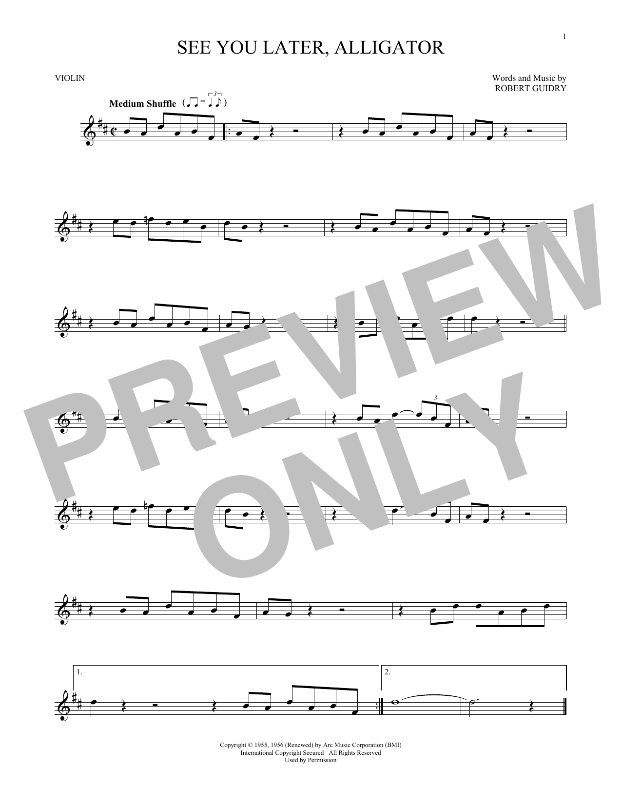 Download Bill Haley & His Comets See You Later, Alligator Sheet Music