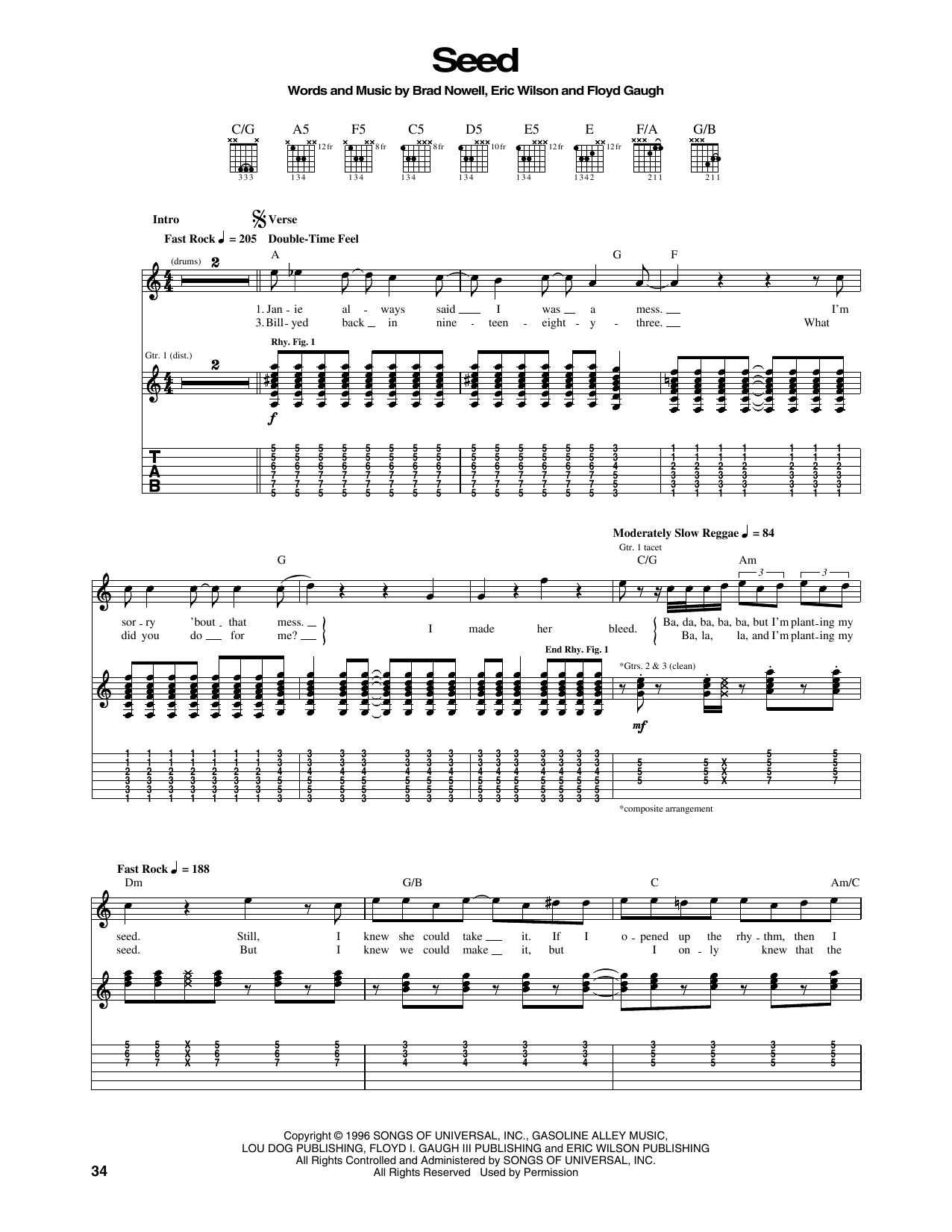 Download Sublime Seed Sheet Music